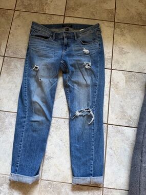 Banana Republic Light Blue Distressed Boyfriend Jeans